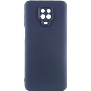 Цветной силиконовый чехол GETMAN с закрытой камерой на Xiaomi Redmi Note 9s / Note 9 Pro / Note 9 Pro Max — Синий / Midnight Blue