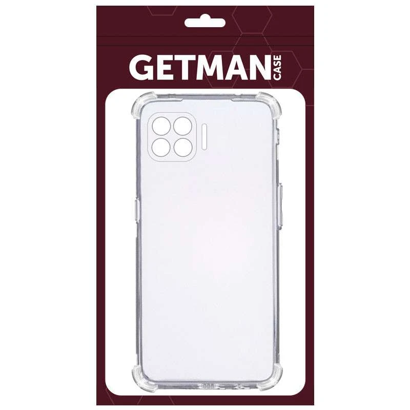 Ультратонкий силіконовий чохол GETMAN з критими бортами на Oppo A93 – Безбарвний (прозорий). Фото 3 з 6