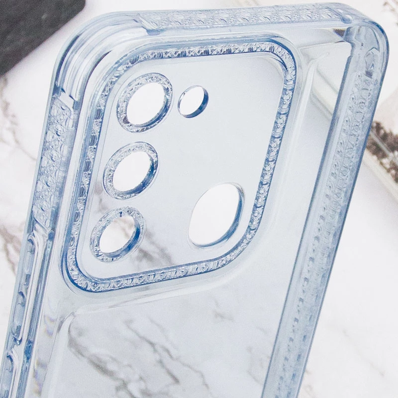 Силіконовий чохол з візерунком на TECNO Spark 8C – Блакитний. Фото 3 з 5