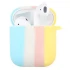 Силіконовий футляр Colorfull для навушників AirPods 1/2 – Блакитний / Жовтий. Фото 1 з 2