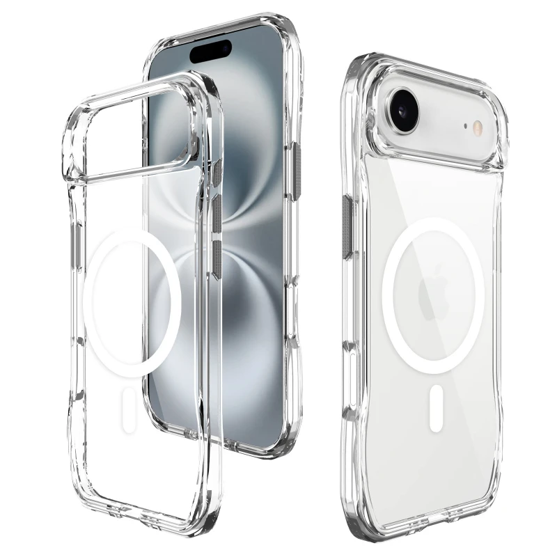 Чохол TPU Octagon with MagSafe для Apple iPhone 17 Air (6.5") – Clear. Фото 4 з 5