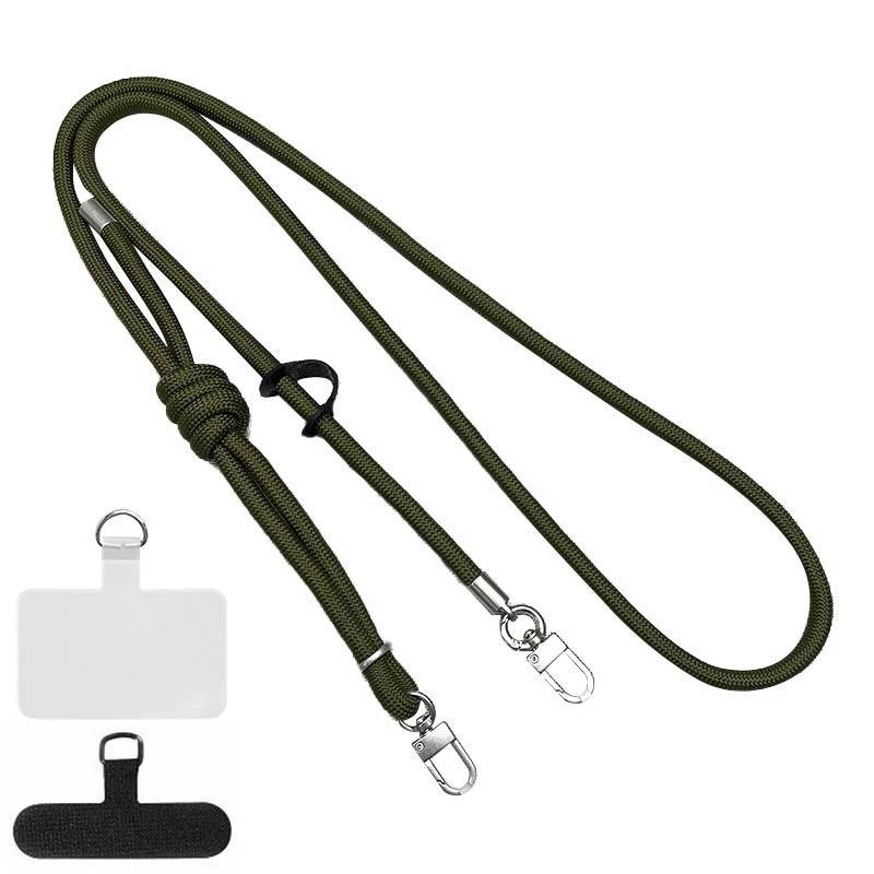 Шнурок с двумя креплениями (8мм) 150см – Army Green. Фото 1 из 3