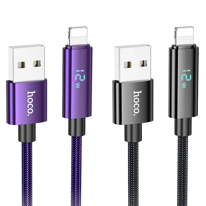 Дата кабель Hoco U125 Benefit 2.4A USB to Lightning (1.2m) фото 1 з 1