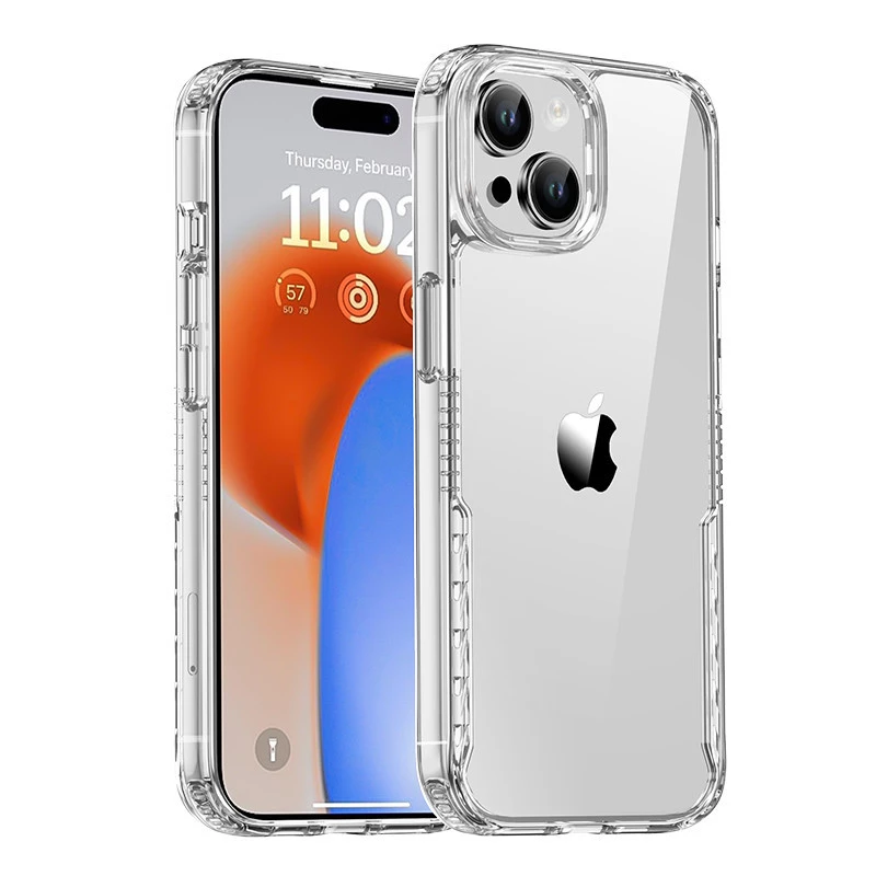 

Ребристый силиконовый чехол на Apple iPhone 13 (6.1") (Clear)