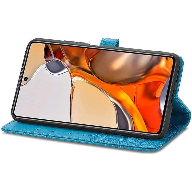 Шкіряний чохол-книжка Art Case з візитницею для Xiaomi Poco X4 Pro 5G – Синій. Фото 4 з 4