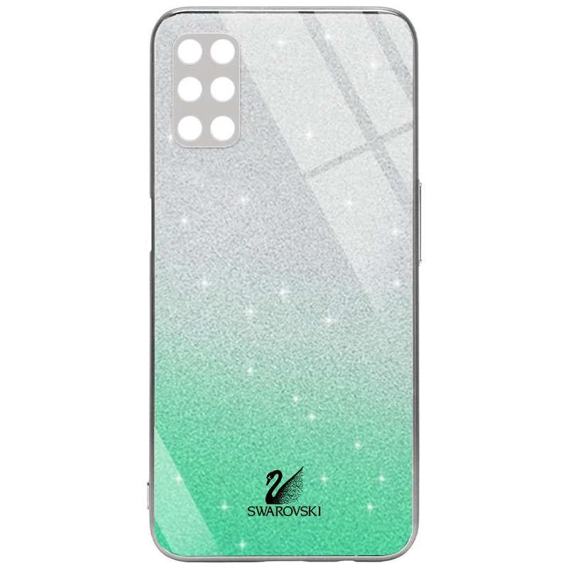 

Скляний чохол Swarovski з закритою камерою на Oppo A52 / A72 / A92 (Бірюзовий)