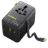 Мережевий універсальний перехідник Baseus CG11 70W with retractable cable (2USB-A/3C/1Socket) (E0307E) – Cosmic Black. Фото 2 з 3