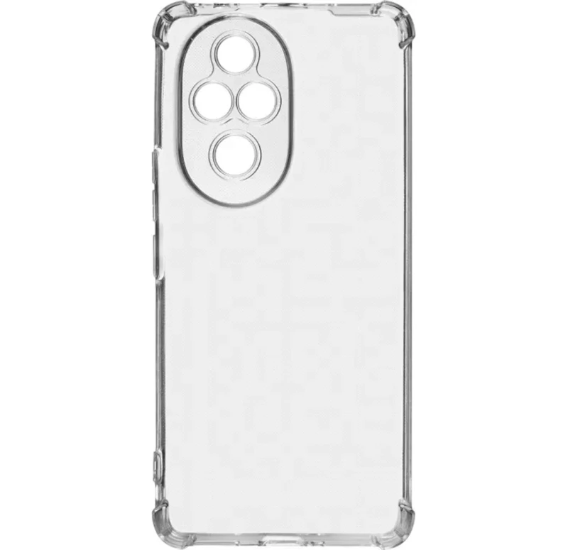 Ультратонкий силиконовый чехол GETMAN с крытыми бортами та камерою на Honor 200 – Бесцветный (прозрачный). Фото 2 из 3