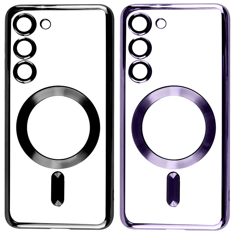 Хромовий TPU чохол з MagSafe на Samsung Galaxy S24 фото 2 з 3