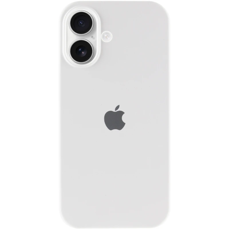 Чехол Silicone Case с закрытым низом для Apple iPhone 17 (6.3") – Белый / White. Фото 3 из 6
