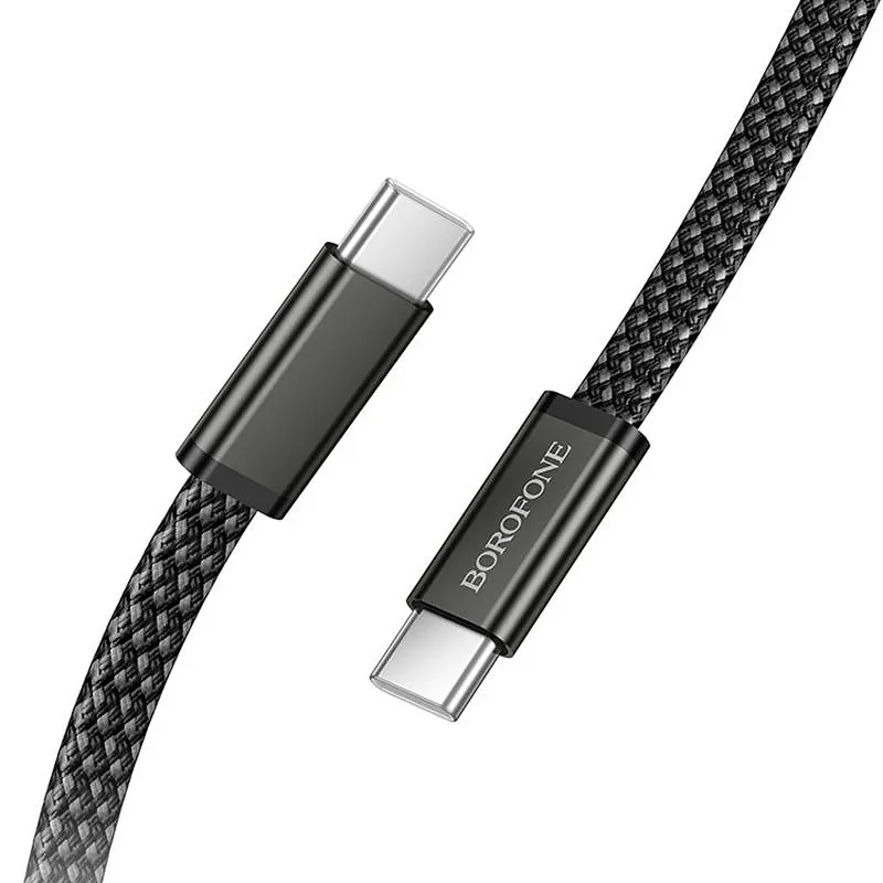 Дата кабель Borofone BX124 Peace Type-C to Type-C 60W (1m) – Black. Фото 4 з 6