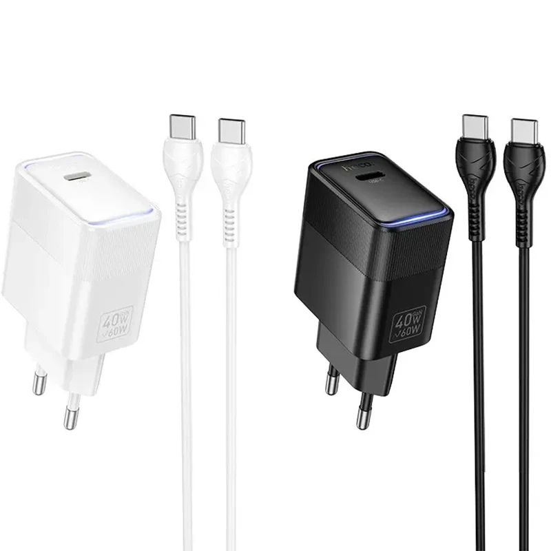 МЗП Hoco CS113A Lounge PD40W (1USB-C) + кабель Type-C to Type-C фото 2 з 2