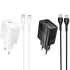 МЗП Hoco CS113A Lounge PD40W (1USB-C) + кабель Type-C to Type-C фото 2 з 2