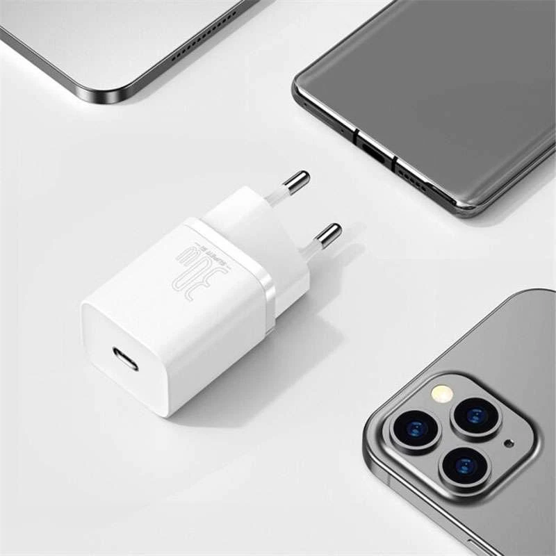 СЗУ Baseus Super Si Quick Charger 1C 30W – Белый. Фото 3 из 3