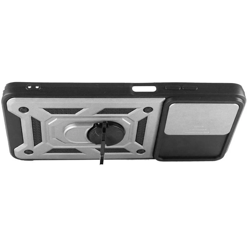 Ударопрочный чехол Serge Ring с защитой камеры для Samsung Galaxy A03s – Серебряный. Фото 4 из 5