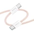 Дата кабель Hoco X104 Source 60W Type-C to Type-C (1m) – Pink. Фото 2 з 2