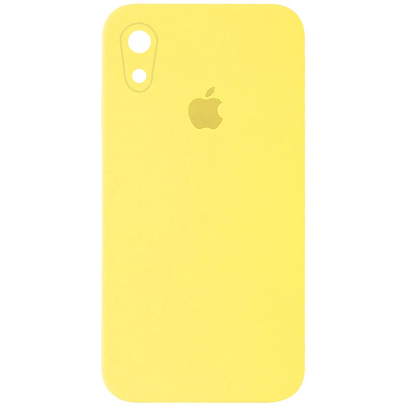 Чохол Silicone Case Square з захистом камери на Apple iPhone XR (6.1") – Жовтий / Yellow. Фото 1 з 1