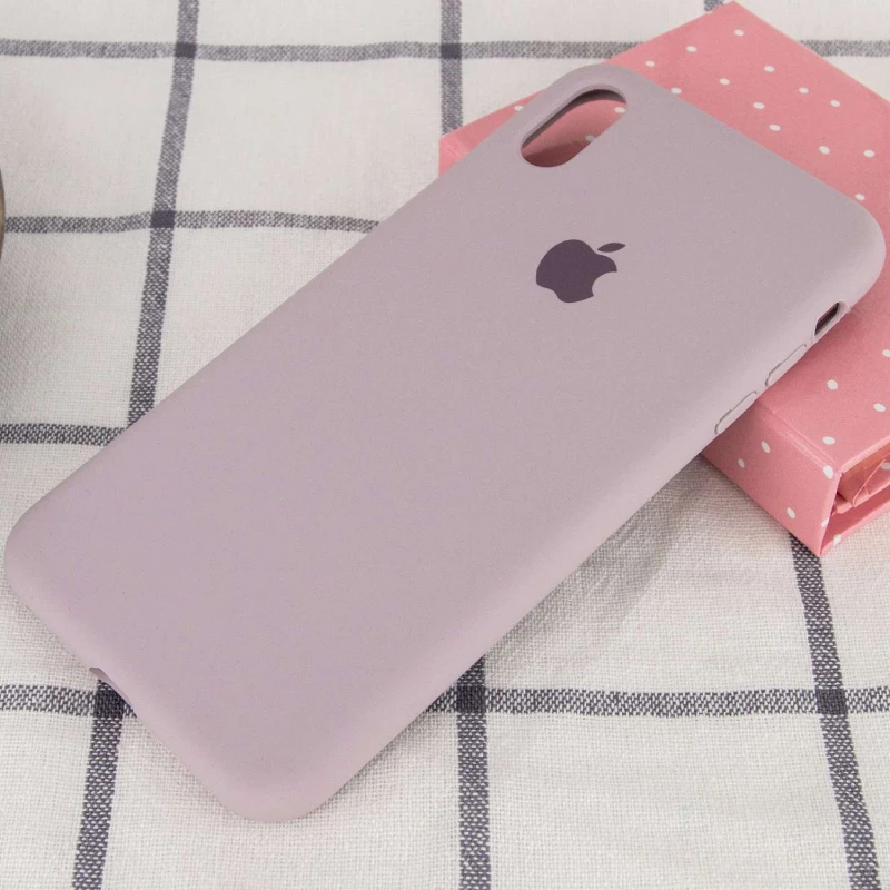 Чохол Silicone Case з закритим низом на Apple iPhone XR (6.1") – Сірий / Lavender. Фото 2 з 3