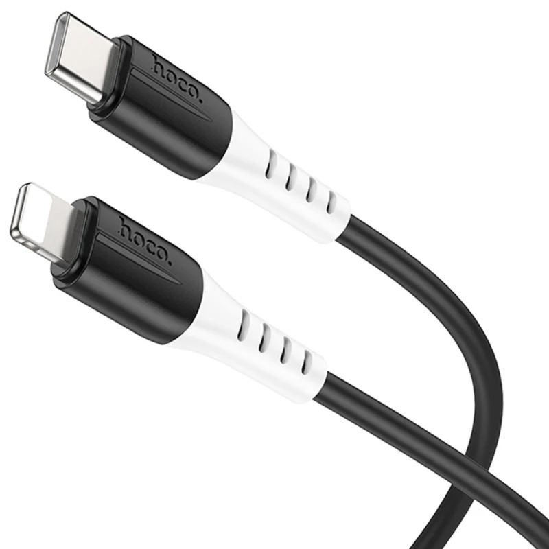 Дата кабель Hoco X82 Silicone Type-C to Lightning 20W (1m) – Black. Фото 2 з 5