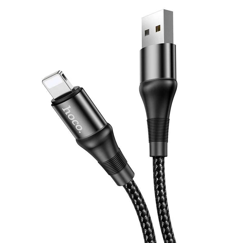 Дата кабель Hoco X50 "Excellent" USB to Lightning (1m) – Чорний. Фото 3 з 6