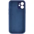 Чохол Silk Full Camera Protective (AA) NO LOGO для Apple iPhone 12 (6.1") – Синій / Deep navy. Фото 3 з 4