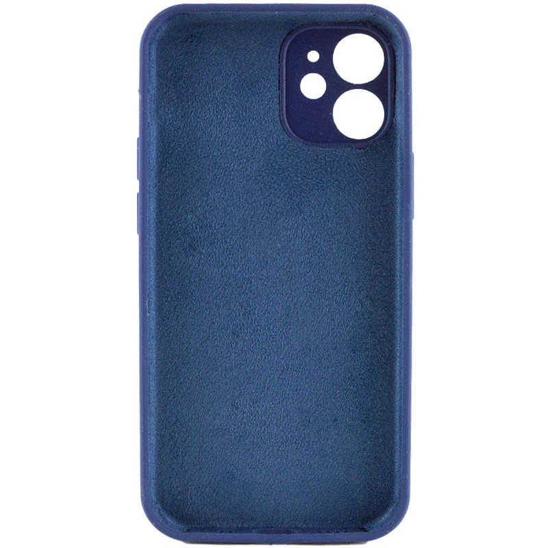 Чохол з захистом камери Silicone Case для Apple iPhone 12 (6.1") – Синій / Deep navy. Фото 3 з 4
