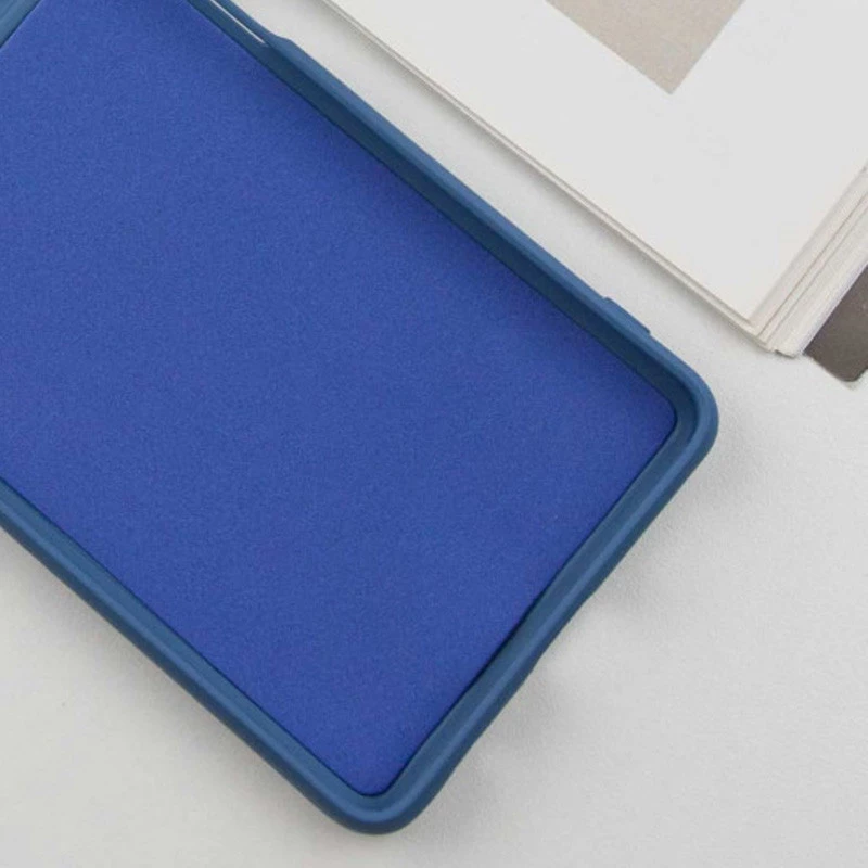 Кольоровий силіконовий чохол GETMAN із закритою камерою для Xiaomi Redmi 13 4G – Синій / Navy Blue. Фото 3 з 3