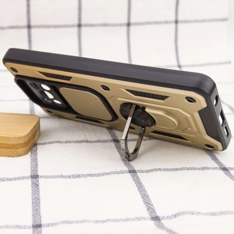 Ударопрочный чехол Serge Ring с защитой камеры для Xiaomi Poco X3 NFC / Poco X3 Pro – Золотой. Фото 5 из 5