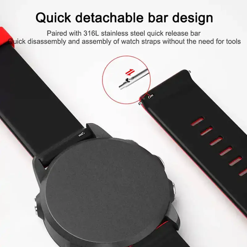Ремінець Ribby для Smart Watch 22mm – Red. Фото 3 з 3