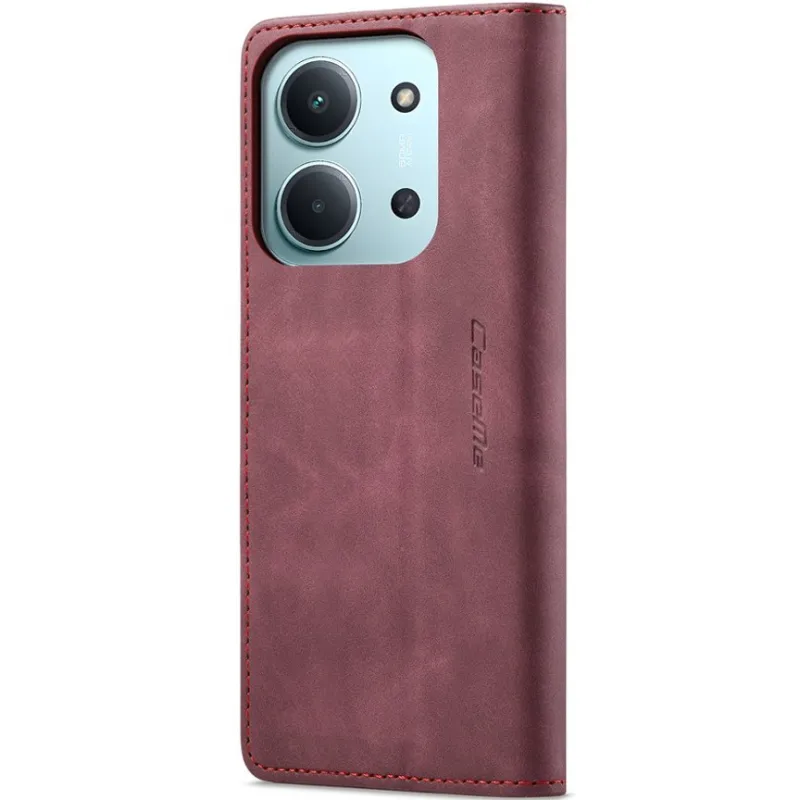 Шкіряний чохол-книжка CaseMe Velvet Nubuck для Xiaomi Poco C85 (Global) – Red. Фото 5 з 5