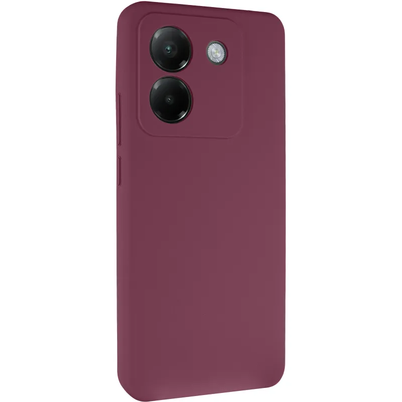 Чехол Silicone Case Lakshmi Premium з закритою камерою на Xiaomi Poco M7 pro 5G – Бордовый / Plum. Фото 2 из 6