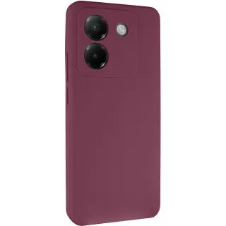 Чехол Silicone Case Lakshmi Premium з закритою камерою на Xiaomi Poco M7 pro 5G — Бордовый / Plum