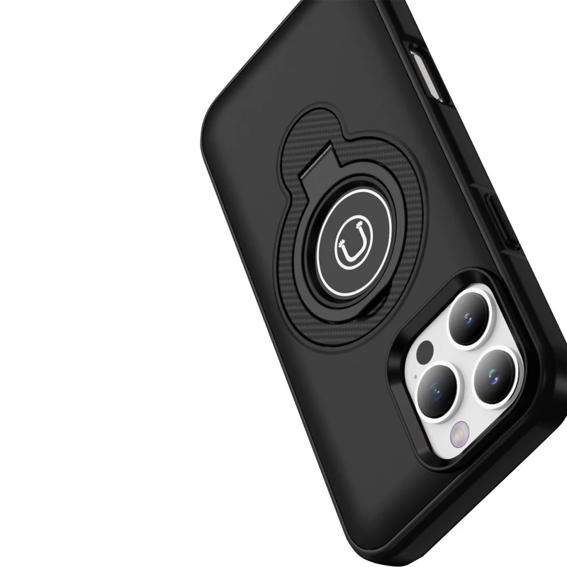 TPU+Textured PC Magnet для Apple iPhone 16 Pro Max – Black. Фото 3 из 5