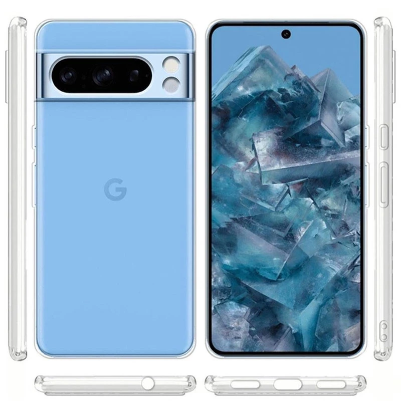 Ультратонкий силіконовий чохол 1,5 мм з захистом камери на Google Pixel 8 Pro – Безбарвний (прозорий). Фото 2 з 2