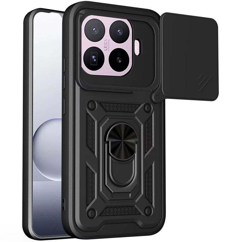 Ударопрочный чехол Ummi Camshield Serge Ring (in box) для Xiaomi 17T – Черный / Black. Фото 1 из 1