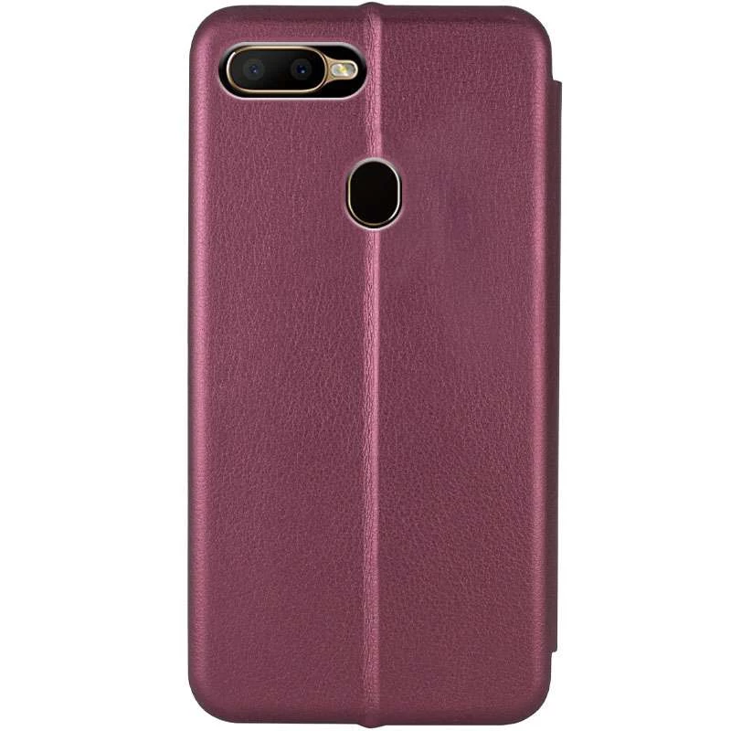 Чохол-книжка класичний на Oppo A5s – Бордовий. Фото 2 з 3