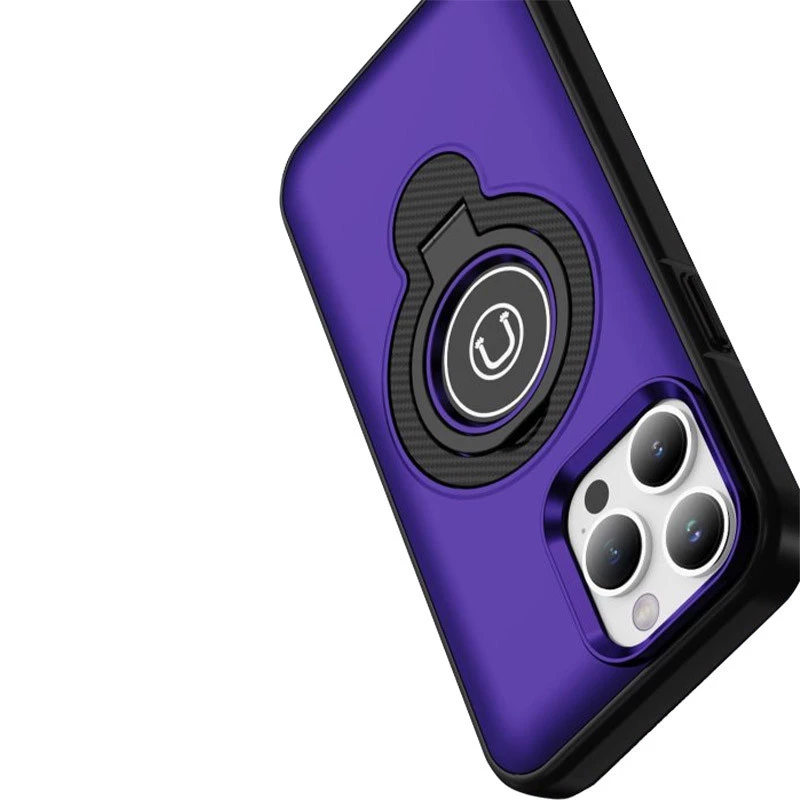 TPU+Textured PC Magnet для Apple iPhone 12 (6.1") – Purple. Фото 5 з 5