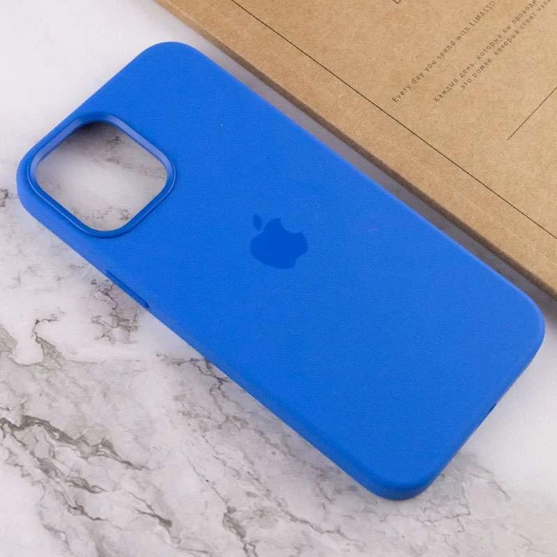 Чехол Silicone case (AAA) with Magsafe and Animation для Apple iPhone 12 Pro (6.1") – Синий / Capri Blue. Фото 7 из 7