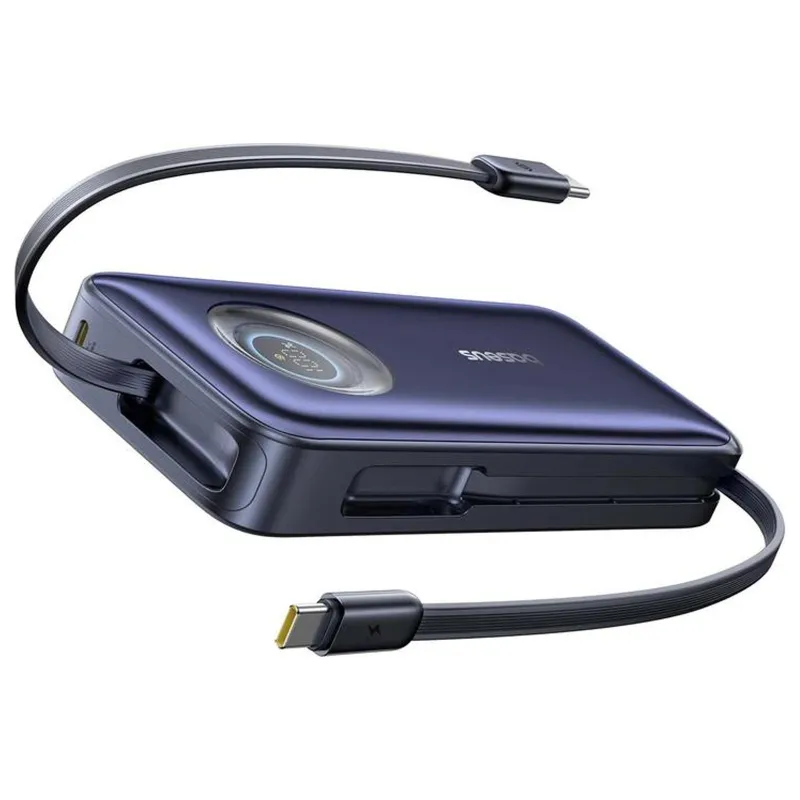 Портативний ЗП Power Bank Baseus EnerCore CR11 PD100W with cable 20000 mAh (PPNMS) – Cosmic Black. Фото 6 з 6
