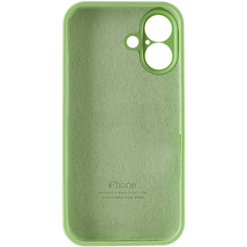 Чехол Silicone Case с защитой камеры для Apple iPhone 16 – Мятный / Mint. Фото 7 из 8