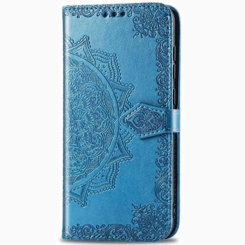 Шкіряний чохол-книжка Art Case з візитницею для Samsung Galaxy A51 – Синій. Фото 4 з 6