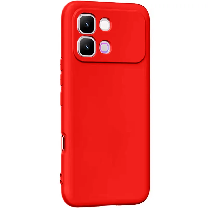 Цветной силиконовый чехол GETMAN с закрытой камерой на Infinix Note Edge – Красный / Dark Red. Фото 1 из 1