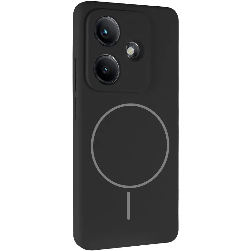 Чохол Silicone Cover Lakshmi Full Camera (AA) with Magnetic Fit для Xiaomi Redmi Note 17 – Чорний / Black. Фото 1 з 1