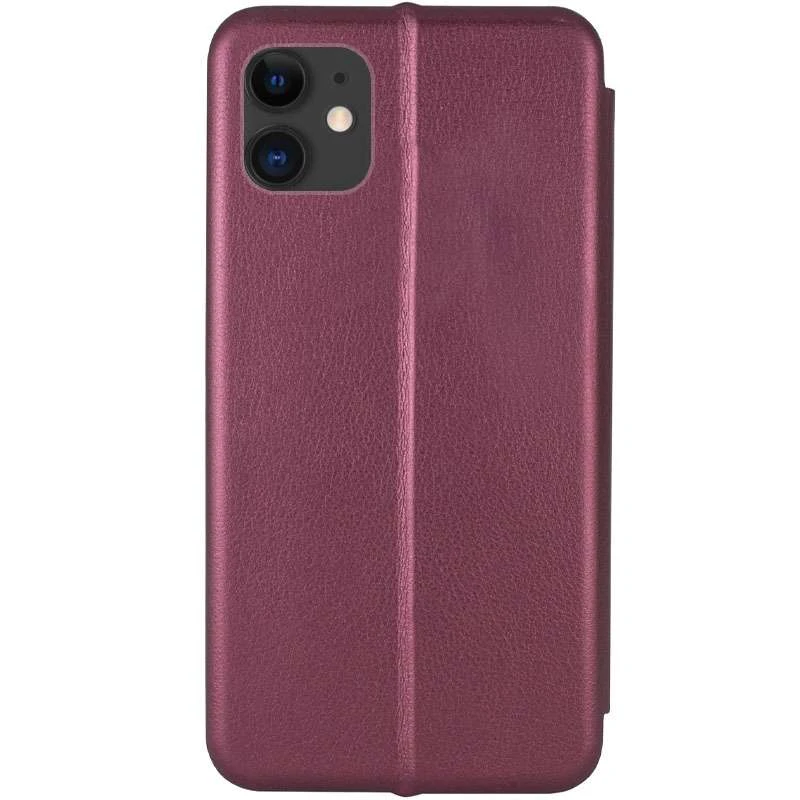 Чохол-книжка класичний на Apple iPhone 11 (6.1") – Бордовий. Фото 3 з 3