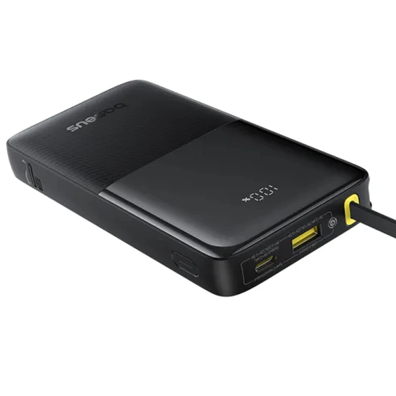 Портативное ЗУ Power Bank Baseus Bipow 2 Digital Display PD20W with cable 10000 mAh (P10077101113) – Cluster Black. Фото 7 из 7