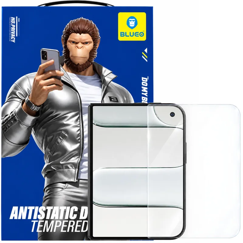 Защитное 2.5D стекло Blueo Full Cover HD Clear для Apple iPhone Duo (5.4/7.6") – Прозрачный. Фото 1 из 3