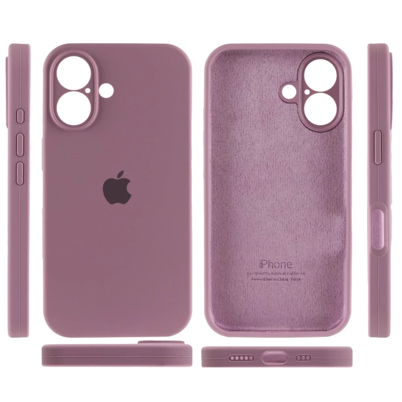 Чохол Silicone Case з захистом камери на Apple iPhone 16 Plus – Ліловий / Lilac Pride. Фото 3 з 7