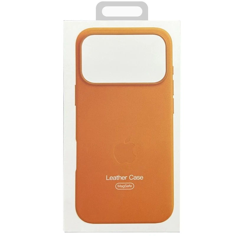 Чехол кожаный Leather Case (AA) with MagSafe and Animation для Apple iPhone 17 (6.3") – Orange. Фото 2 из 3