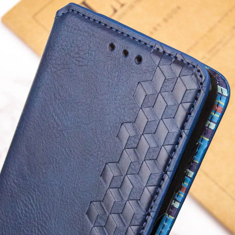 Чехол книжка GETMAN Cubic для Xiaomi 14 – Синий. Фото 8 из 8