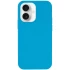 Чохол з закритим низом Silicone Case на Apple iPhone 16 – Блакитний / Blue. Фото 2 з 4